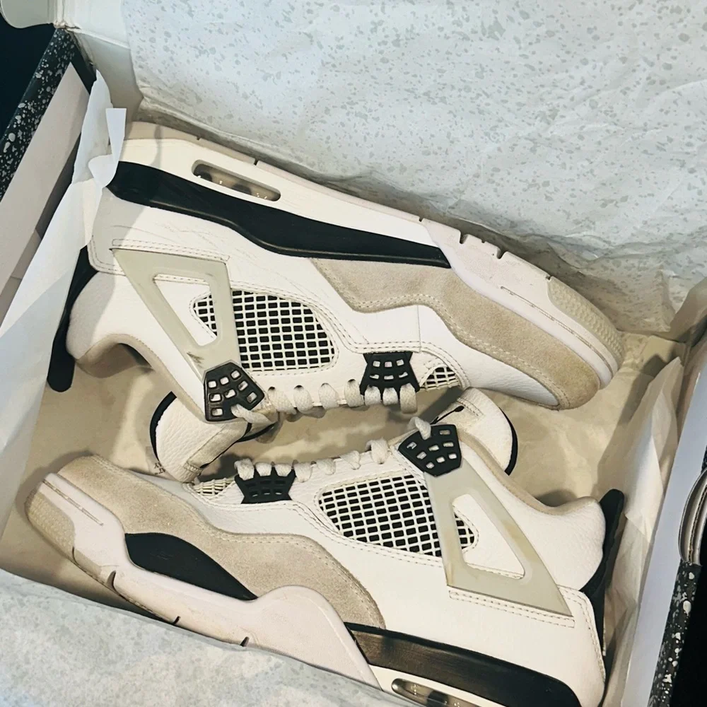 Nike Air Jordan 4 Retro Military Black Sneakers - Picture 9 of 9